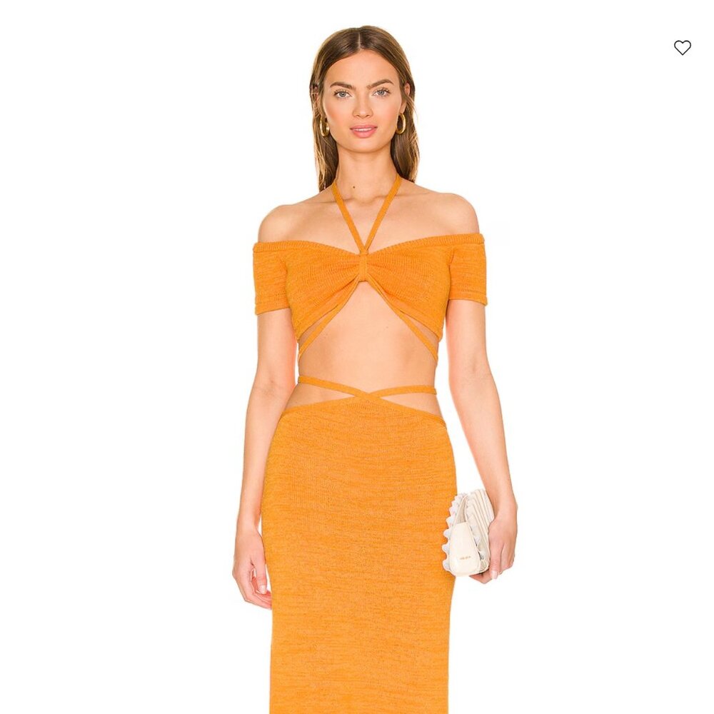 Cult Gaia Cessaly Knit Top Marigold - Size Small NWT